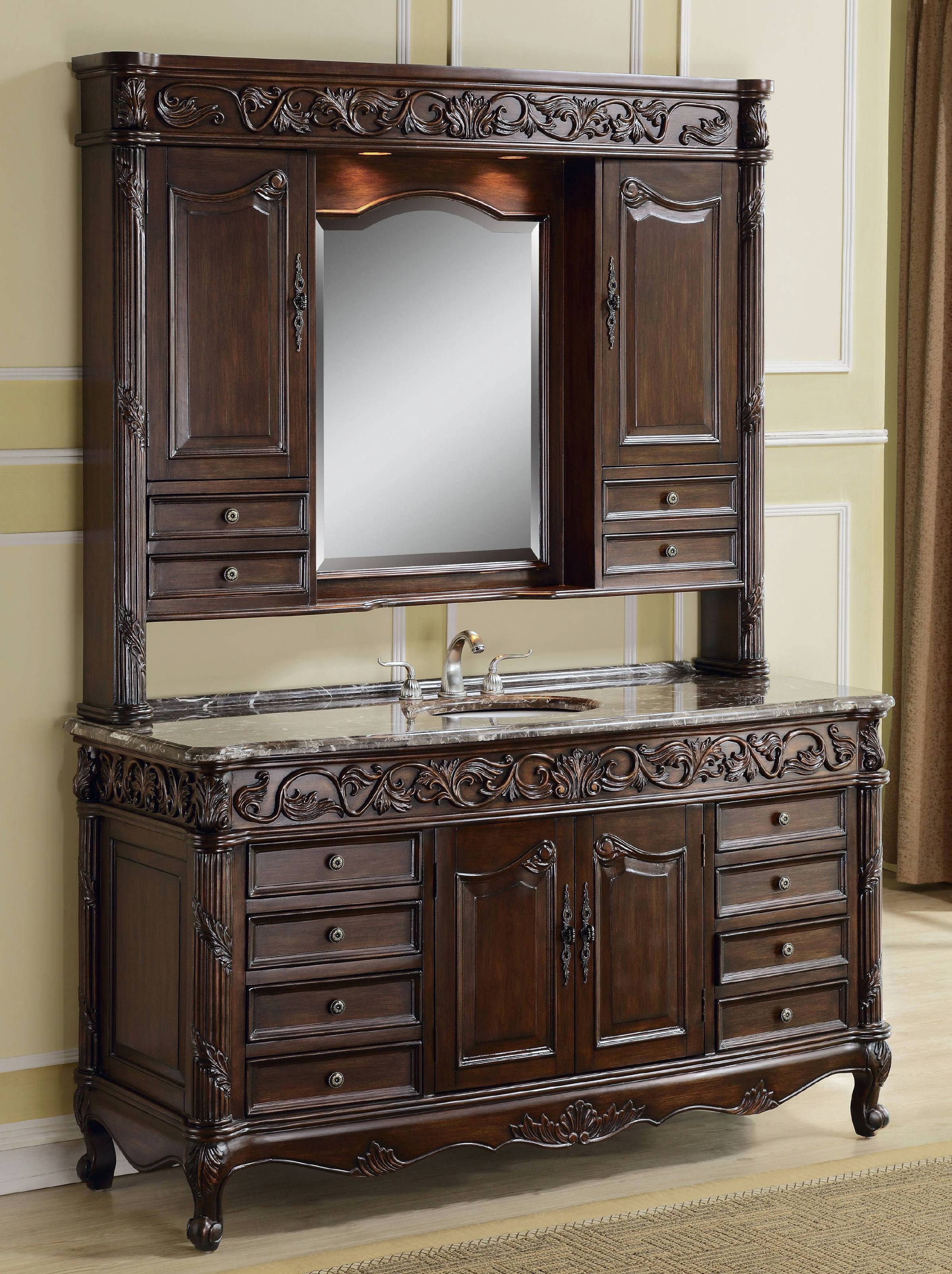 Bathroom hutch store vanity